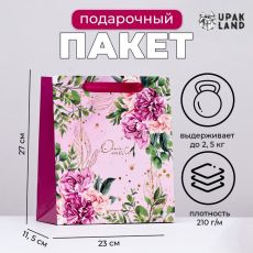 Пакет ламинированный вертикальный «Пастель», 23×27×11.5 см