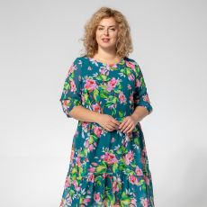 Платье, текстиль, изумрудный
