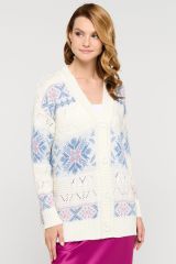 9232-91015-008/30869/9752 Кардиган NEWVAY Молоко/зимнее утро/камелия