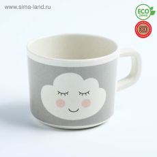 4298753 Кружка детская из бамбука, 210 мл., цвет и рисунок МИКС