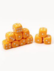 Кубики игральные, 1.6×1.6 см, набор 50 шт., желтые