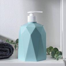 5985395 Диспенсер для мыла IDEA «Призма», 10×10×16 см, цвет морской волны