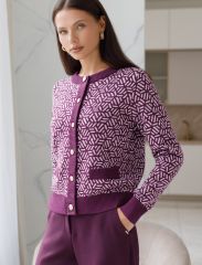 VILATTE Кардиган D31.150 пурпурный