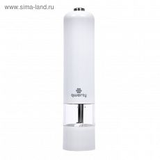 4735564 Электромельница перец/соль, 5×23 см, на батарейках 4хАА, белая