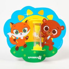 3893605 Песочные часы детские для чистки зубов на присоске «Лесные друзья», 3 минуты