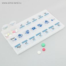 3649061 Таблетница - органайзер "Гжель" 21 секция