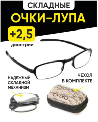 Очки складные для чтения ( +2,5)