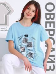 504258 Апрель Футболка голубой