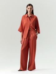 Брюки на резинке из 100% тенсела, D455/tibo