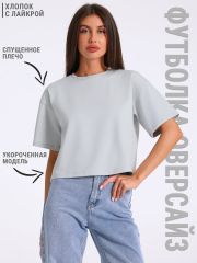 546574 Апрель Футболка светло-серый