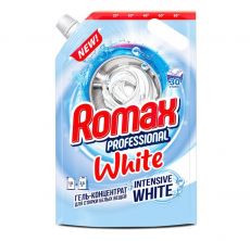 Концентрированное средство для стирки Romax Professional, White, дой-пак 1,5 л