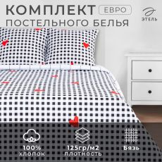 5181634 Постельное бельё евро «Этель» Big love, бязь
