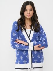 Кардиган женский 7232-14100 звёздная пыль/белый/т.джинс/белый BE YOU