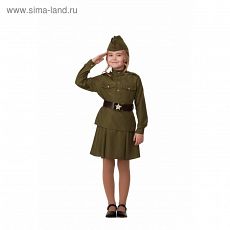 2220698 Карнавальный костюм «Солдатка», текстиль, размер 34