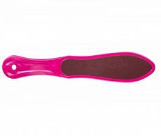 023697 Domix Green Professional. Тёрка абразивная педикюрная цвет ФУКСИЯ двусторонняя с пластиковой ручкой
