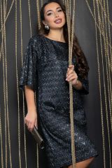 П11918 Платье LADY TAIGA Черный блеск