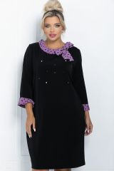 П11422 Платье LADY TAIGA Черно-сиреневое