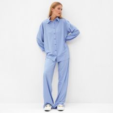 Костюм женский (рубашка, брюки) MINAKU: Home Collection, размер 44, голубой