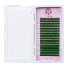 Enigma Ресницы на ленте микс 16 линий, 7-13 мм, C, 0,07 мм, зеленый