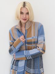 Кардиган женский 5242-1771 зимнее утро/карамельный кофе/белый/антрацит VAY