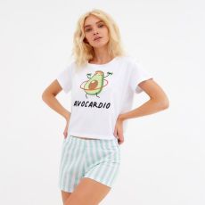 Пижама женская (футболка, шорты) KAFTAN Avacardio, размер 48-50