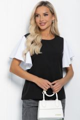 463801 LT Collection Блуза чёрно-белый