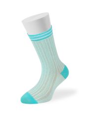 Omsa Носки OMSA kids Calzino 21C00 ажур - цветная пятка и мысок Blu Сhiaro (Голубой)