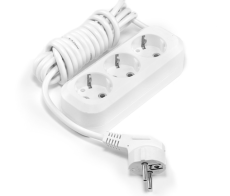 3032294 Удлинитель Smartbuy, 3 розетки, 3 м, 16 А, 3500 Вт, ПВС 3х1 мм2, с з/к, белый