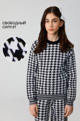 20240310044 Джемпер ACOOLA Черно-белый