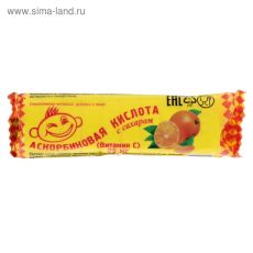 ЦЕНА ЗА 4 ШТ! 3842472 Аскорбиновая кислота с сахаром, апельсин, 10 шт по 3 г