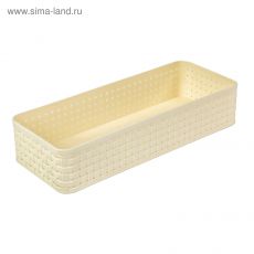 2538131 Органайзер для столовых приборов, 24×9,5×5 см, цвет ванильный