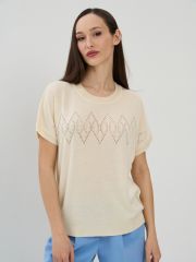 Джемпер женский 9241-94122 топлёное молоко NEWVAY