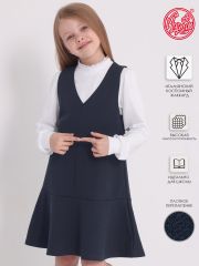433163 Апрель Сарафан твид черный+темно-синий