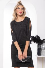 П7786 LT Collection Платье мерцающая чёрный