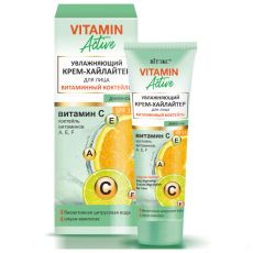 028879 Vitex VITAMIN ACTIVE. Увлажняющий КРЕМ-ХАЙЛАЙТЕР для лица «Витаминный коктейль» SPF 15, 40 мл