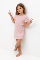 CROCKID Сорочка К 1156 розовый жемчуг, цветочная поляна