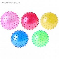 414349 Мячик массажный, матовый пластизоль, d=25 см, 50 г, МИКС