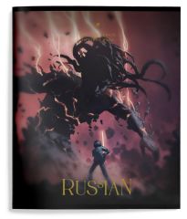 Тетрадь 48 л. Русский язык А5 лин. скреп. LOREX DEMONS INSIDE мел. карт. запечатка форзаца, фольга