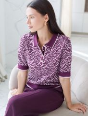 VILATTE Джемпер D39.361 пурпурный