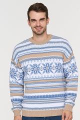 9232-99017-71/3400591/321/0174/501 Джемпер NEWVAY Латте/Зимнее утро/Осеннее небо/Стальной/Белый