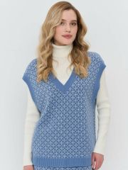Жилет женский 9242-91038 зимнее утро/т.беж/молоко VAY