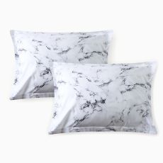 АКЦИЯ! ЦЕНА ЗА 3 ШТ! Комплект наволочек «Этель» Marble, 50×70+3 см, 2 шт., перкаль (300 нитей), хлопок 100%