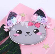 Заколки-ушки на подложке «Моей кошечке» 5049924