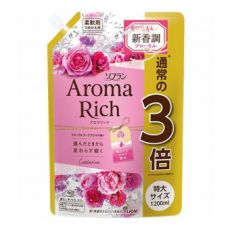 339854 LION Soflan Aroma Rich Catherine Кондиционер для белья дезодорирующий с натуральными ароматическими маслами розы, пиона и апельсина, сменный блок 1200 мл