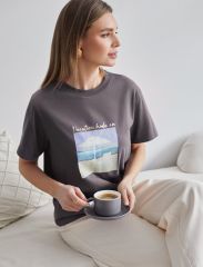 506626 VILATTE Футболка серый_vacation