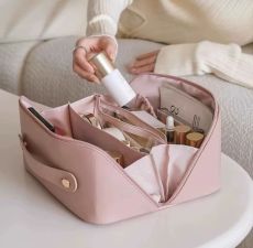Женская косметичка большой вместимости, PU, 4 цвета
