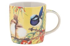 Кружка, 370 мл, фарфор P, желтая, Вьюрок, Bird Talk, 61135