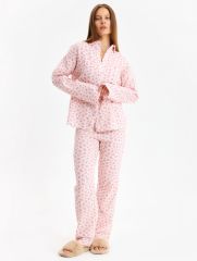 Комплект домашний женский (рубашка, брюки) KAFTAN «Муслин: pink leopard» размер 48-50, розовый
