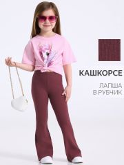528833 Апрель Легинсы бордовый