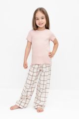 CROCKID Пижама К 1633 дымчатая роза, шотландская клетка